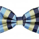 Oliver George Bow-Tie (Blue-Navy-Light Yellow) 2411-D