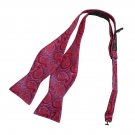 DBA7B12F Red Purple Patterns Bow Tie Microfiber Selection For Mens Self-tied Bow