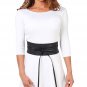 14987-BLK-OS:: KRISP One Size PU Waist Belt, Black , One Size