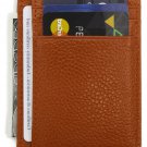 DEEZOMO RFID Blocking Genuine Leather Credit Card Holder Front Pocket Wallet Wit