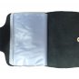 Loccol Apparel Genuine Leather Credit Card Case Snap Button Orange Color