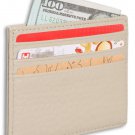 Zecmos Genuine Leather RFID Thin Wallet Minimalist ID Credit Cards Holder Front