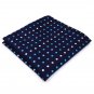 ShlaxWing Polka Dots Dotty Blue Pocket Square Mens Hanky Silk Fashion