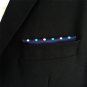ShlaxWing Polka Dots Dotty Blue Pocket Square Mens Hanky Silk Fashion