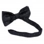 Men Polka Dot Bowtie Necktie Pocket Square Black Business Wedding Party ciciTree