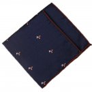 Flairs New York Pet Lovers' Collection Pocket Square (Midnight Blue / Polka Dots