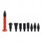 Qiilu PDR Tools Dent Ding Hammer 9 Heads Tap Down Kit Knockdown Tool Paintless H