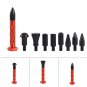 Qiilu PDR Tools Dent Ding Hammer 9 Heads Tap Down Kit Knockdown Tool Paintless H
