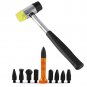 GS PDR Tools 10pcs Paintless Dent Repair Kit Rubber Hammer Tap Down Tools Hail D