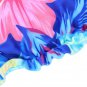 Women Sexy Bikini Set Halter Floral Print Two Sides Wearing Swimsuit L