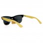 Bamboo sunglasses wooden Polarized Arm Hipster Half Rim Clubmaster All Black