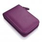 Purple Genuine Leather Wallet Latest Credit Card Safe Holder/Case/Protector