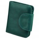 Women Genuine Leather Small Wallet Credit Card Safe Holder/Case/Protector Green