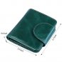 Women Genuine Leather Small Wallet Credit Card Safe Holder/Case/Protector Green