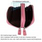 Women's  Genuine Leather Zip-Around Wallet  Pink  Clutch Large Travel Purse