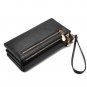 Black Top Quality Leather Wallet Latest Credit Card Safe Holder/Case/Protector