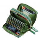 Womens Genuine Leather Cute Wallet Latest Credit Card Safe Holder/Case Green