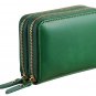 Womens Genuine Leather Cute Wallet Latest Credit Card Safe Holder/Case Green
