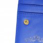 Women wallet blue purse Genuine leather Credit Card Safe Holder/Case/Protector