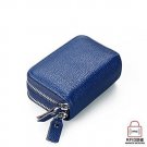 Women's Genuine Leather RFID Secure Spacious Cute Zipper Card Wallet