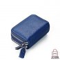 Women's Genuine Leather RFID Secure Spacious Cute Zipper Card Wallet