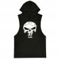 Mens Skull Print Stringer Bodybuilding Gym Tank Tops Workout Fitness Vest