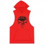 Mens Skull Print Stringer Bodybuilding Gym Tank Tops Workout Fitness Vest L