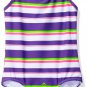 Kanu Surf Toddler Girls' Bridget Stripe 1-Pc Swimsuit, Purple, 2T
