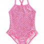 Pink Platinum Toddler Girls' Mermaid Foil 1-Piece Swimsuit, Knockout Pink, 2T