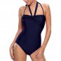 Lrud Women's Sexy Halter Neck Wrap Ruched One Piece Swimsuit Monokini …