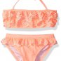 Gymboree Big Girls' Coral Eyelet Bikini, Neon Orange Glow, M