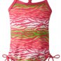 Kanu Surf Baby Girls' Malea Zebra 1 Piece Swim, Pink, 12 Months