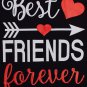 Best Friends Forever Left Arrow Women's Fitted T-Shirt - (Small) - Black