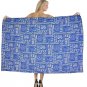 La Leela Beach Plus Size Wrap Sarong Bathing Swimsuit Cover ups Women's Printed
