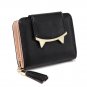Women Cute Cat Anime Leather Short Wallet Clutch Female Purse Coin Card Holder B