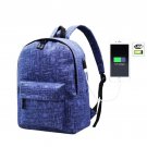 Unisex Canvas USB Charging Travel Backpack Laptop Notebook School  College  Bags