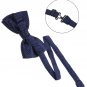 Pangda Mens Formal Banded Tuxedo Pre-tied Bow Tie, Pocket Square and Cufflinks S