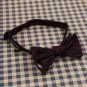 DBA7B01F Black Maroon Patterns Bow Tie Microfiber Classic For Husband Self-tied