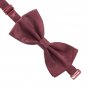 Satin Classic Pre-Tied Bow Tie Formal Solid Tuxedo, by Bow Tie House (Large, Bur