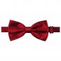 Men's Pre-Tied Adjustable Length Solid Color Tuxedo Bow Tie, Maroon