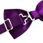 Men's Pre-Tied Adjustable Length Solid Color Tuxedo Bow Tie, Maroon