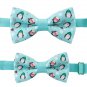 Bow Tie House Penguin pattern bow tie aquamarine pre-tied shape for any gender a