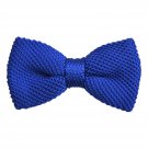 Men's Knit Bow Tie Pre-Tied Adjustable Necktie Fashion Accessory, Royal Blue