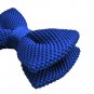 Men's Knit Bow Tie Pre-Tied Adjustable Necktie Fashion Accessory, Royal Blue