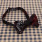 DBA7B25E Black Red Grey Paisley Bow Tie Microfiber Popular For Designer Self-tie
