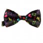 Silk Finish Fashion Bow Tie. Pre-tied Elastic Dicky for Weddings (Blue White C