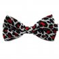 Silk Finish Fashion Bow Tie. Pre-tied Elastic Dicky for Weddings (Blue White C