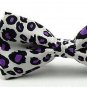 Silk Finish Fashion Bow Tie. Pre-tied Elastic Dicky for Weddings (Blue White C