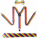 1920s Mens Accessory Set Mens Braces for Trousers Leather Suspenders Necktie and