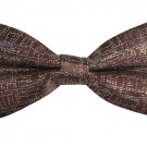 SYAYA Men Adjustable Pre Tied Bowties White Polka Dot Bow Tie MLJ13 (brown)